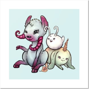 Three cute critters Posters and Art